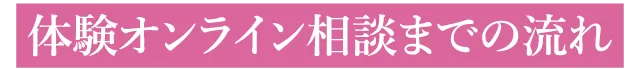 体験オンライン相談までの流れ